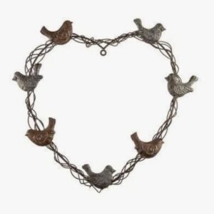 Hobby Lobby Heart & Birds Metal Wall Decor Home Decoration Heart Shaped Wreath
